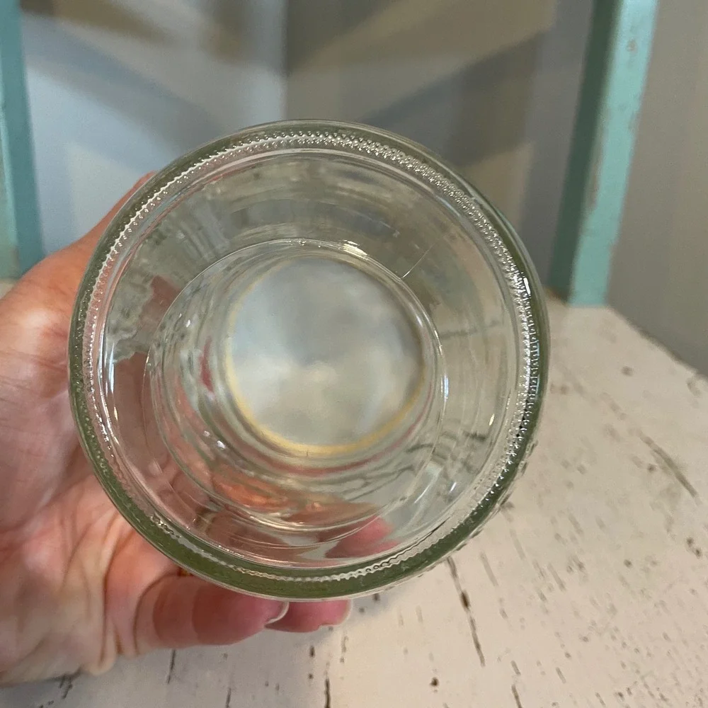Vintage 1992 Kraft Strawberry Jam Snowman Glass Jar Red Lid 28oz Collectible